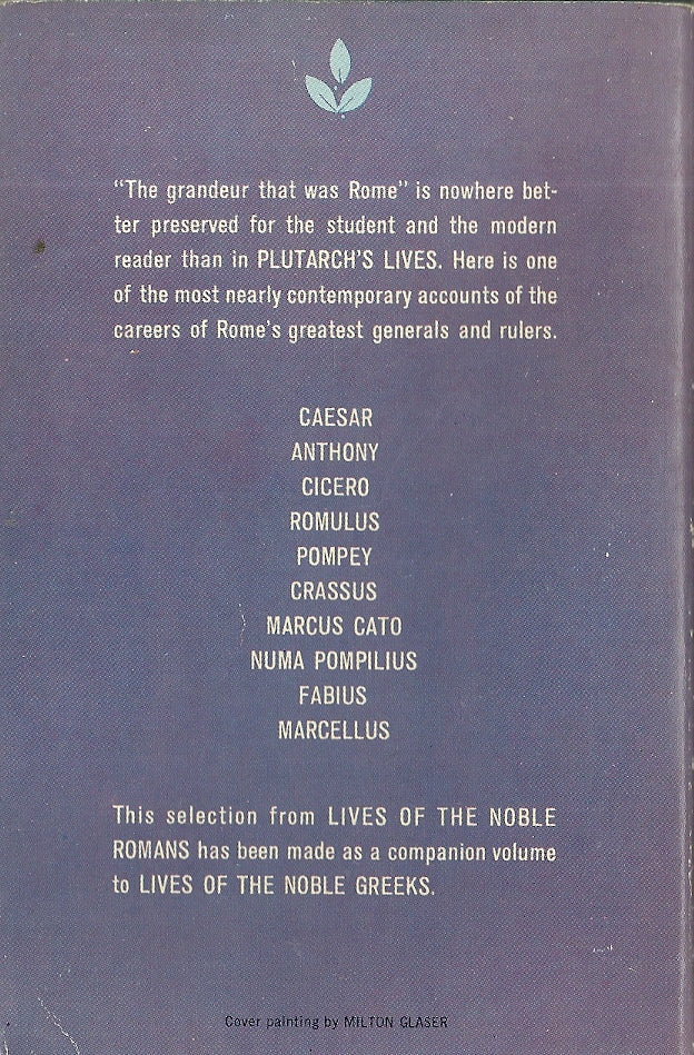 Plutarch Lives of the Noble Romans