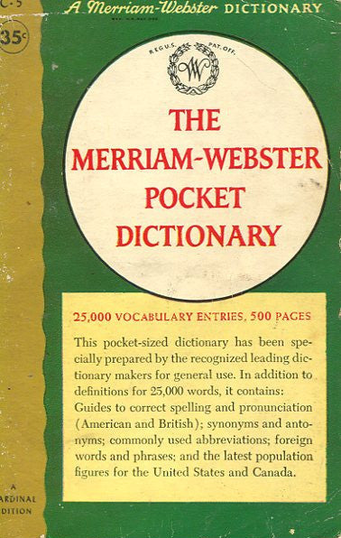 The Merriam Webster Pocket Dictionary